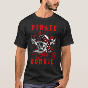 T-shirt Pirate Nonnie Cool Skeleton Family Birthday Squad