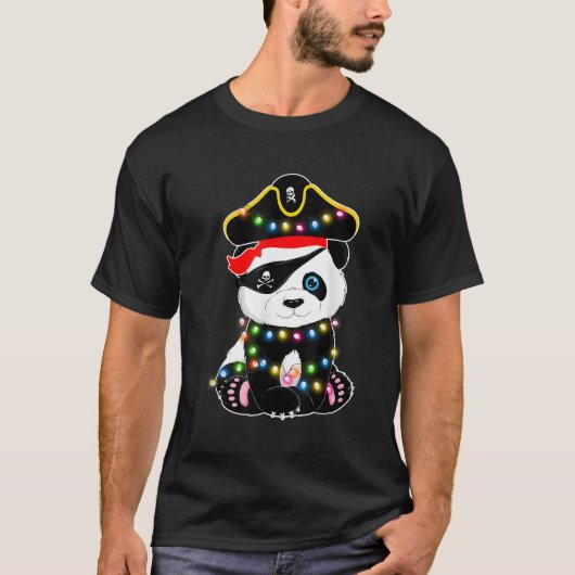 T-shirt Pirate Panda éclaire le pyjama pour N (Devant)