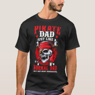 T-shirt Pirate Papa Jolly roger Freebooter Fête des pères