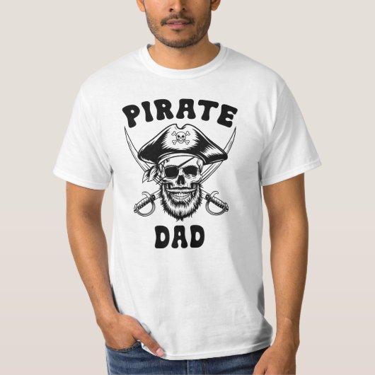 T-shirt Pirate Papa Skull (Devant)