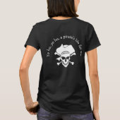 T-shirt Pirate Party dame crâne et os (Dos)