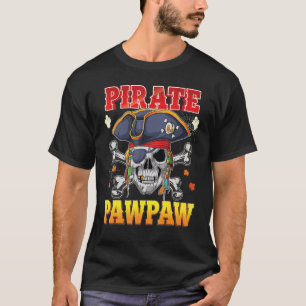 T-shirt Pirate Pawpaw Skull Crossbones Halloween Costume F