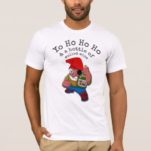 T-shirt Pirate Père Noël Funny Vin Multiculé Noël