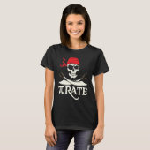 T-shirt Pirate  Pi Mathematical Skull Captain  Pi Day (Devant entier)