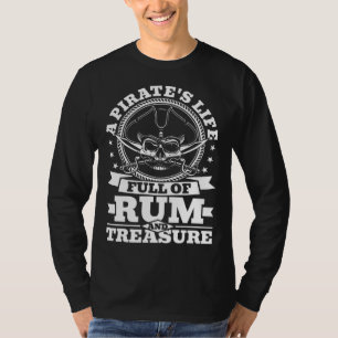T-shirt Pirate Plein de rhum et de trésor Épées Croisées F