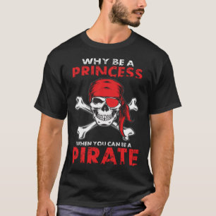 T-shirt Pirate Pour Filles Crâne Oeil Patch & Crossbones