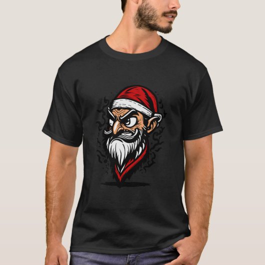 T-shirt Pirate Santa Face For Christmas (Devant)