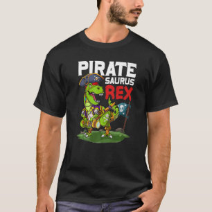 T-shirt Pirate Saurus Rex Dinosaure Jolly Roger Halloween