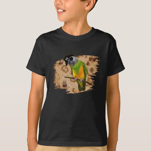 T-shirt Pirate Sénégal Parrot Carte des trésors (Devant)