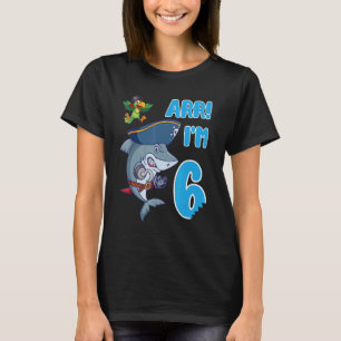 T-shirt Pirate Shark Arr J'ai 6 ans Happy My