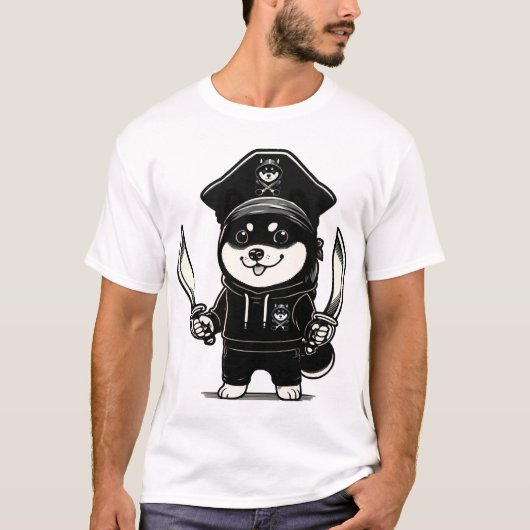 T-shirt Pirate Shiba Inu (Devant)