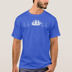 T-shirt Pirate Ship Pulse Waves Heartbeat EKG