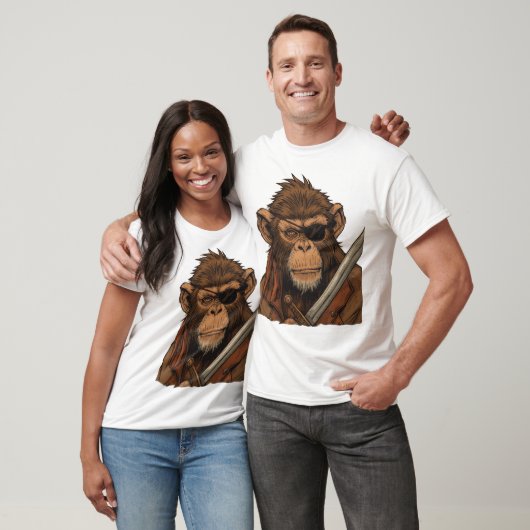 T-shirt Pirate Singe avec épée - Bold Adventure Art (Unisexe)