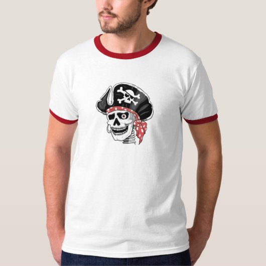 T-shirt Pirate Skeleton Ringer (Devant)