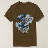 T-shirt Pirate Skeleton Skull Power Music Joue Violon T-S (Design devant)