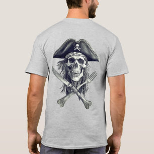 T-shirt Pirate Skull avec ustensiles pour les Buccaneers B