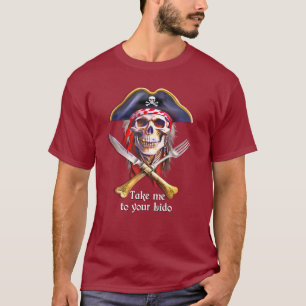 T-shirt Pirate Skull "Emmène-moi à ton Lido"