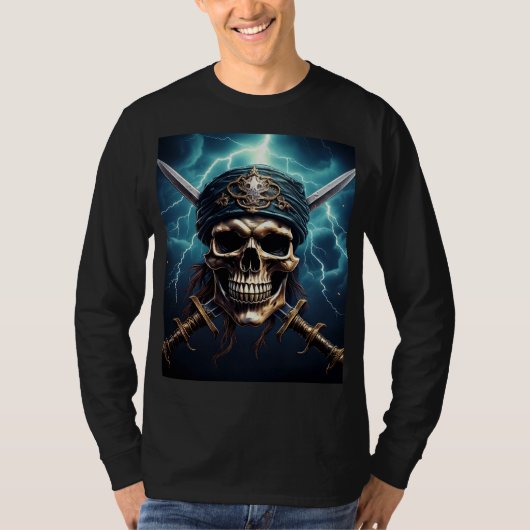 T-shirt Pirate Skull with Swords (Devant)