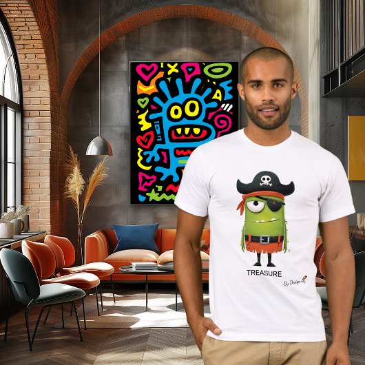 T-shirt Pirate vert | TRÉSORERIE - Par conception | Fun Or