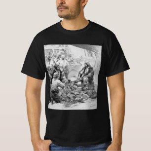 T-shirt Pirates anciens comptant leurs trésors et leur but