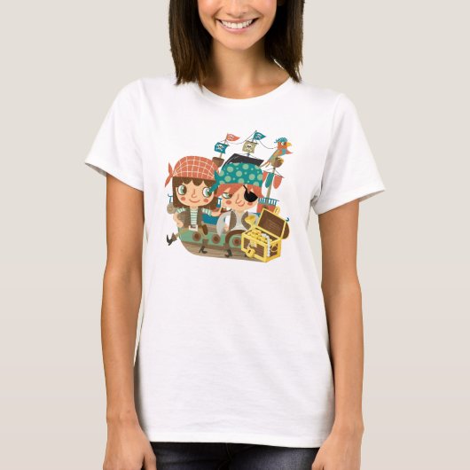 T-shirt Pirates avec le trésor (Devant)