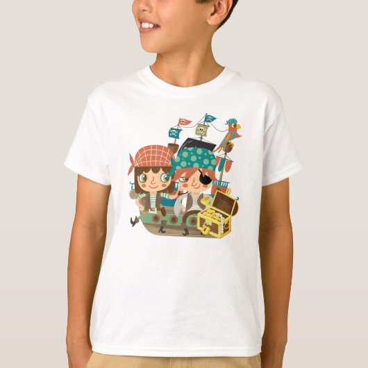 T-shirt Pirates avec le trésor (Devant)