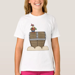 T-shirt Pirates · Coffre au trésor et perroquet