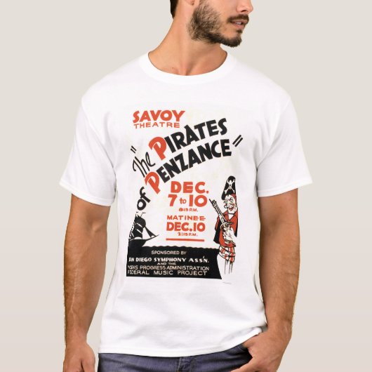T-shirt Pirates de Penzance WPA 1938 (Devant)