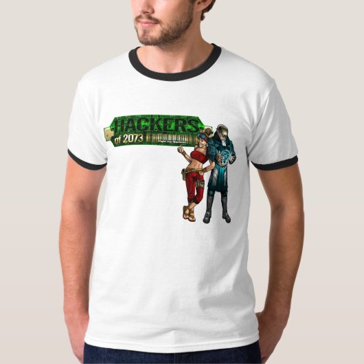 T-shirt Pirates informatiques de 2073 (Devant)