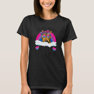 T-shirt Pire Hétéro Et Je Me Declare Bi Chat Drapeau Bisex