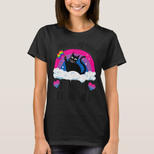 T-shirt Pire Hetero Et Je Me Stand Bi It Cat Bisexual Drap
