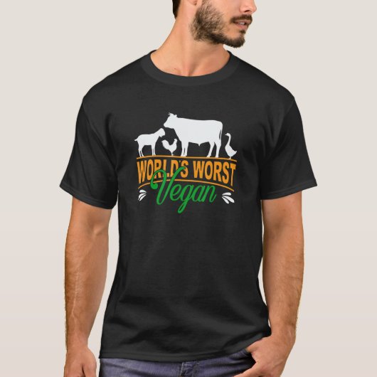 T-shirt Pire végétalien du monde (Devant)