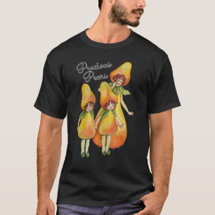 T-shirt Pires Précieuses Cute Fruit Plantes Personnes Art