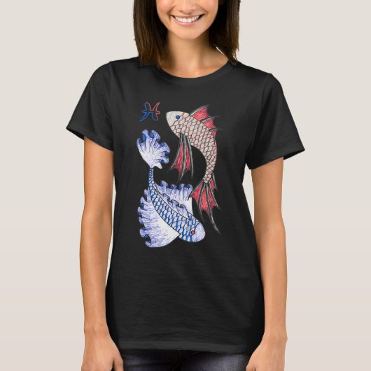 T-shirt Pisces à bille (Devant)