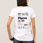 T-shirt Pisces Custom Zodiac Astrologie Anniversaire Févri (Dos)