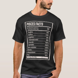 T-shirt Pisces Facts Apparel For Men And Women Funny Zodia