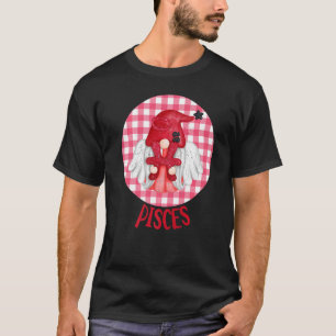 T-shirt Pisces Garden Gnome Zodiac Anniversaire En vichy m