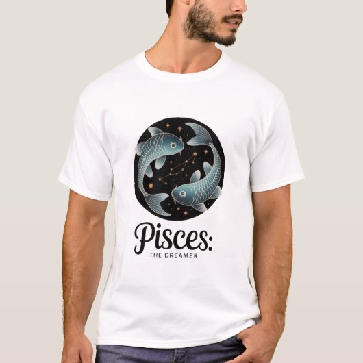 T-shirt Pisces The Dreamer Zodiac Constellation Aesthetic  (Devant)