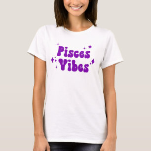 T-shirt Pisces Vibes Zodiac Astrologie Violet Étoiles