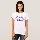 T-shirt Pisces Vibes Zodiac Astrologie Violet Étoiles (Devant entier)