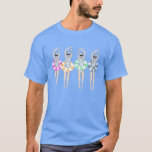 T-shirt Piscine Artistique vintage Piscine Anneau<br><div class="desc">Illustration cool moderne de nageuses artistiques synchronisées avec bagues de billard aux couleurs rétro. Baigneurs de Saint-Tropez. Les nageurs artistiques offrent un design cadeau dans des couleurs pastel. cadeau d'équipe de natation cool. cadeaux d'équipe de natation synchronisée, cadeau d'entraîneur d'équipe de natation synchronisée. Les nageuses artistiques les filles équipe cadeaux...</div>