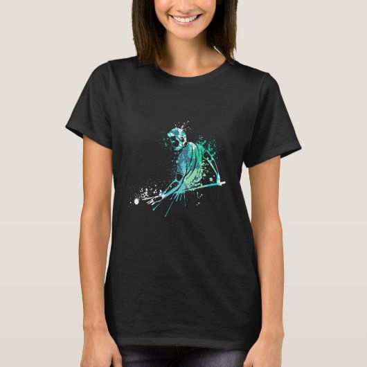 T-shirt Piscine cool joueur de billard de 8 balles (Devant)