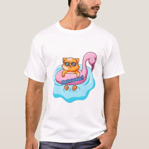 T-shirt piscine de chat vitres d'été Conception amoureux