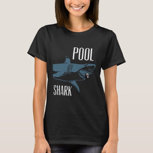 T-shirt Piscine exclusive Billard de requin Hustler T Shir (Devant)