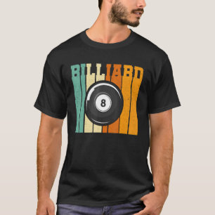 T-shirt Piscine graphique rétro Billard Snooker Billard Cu