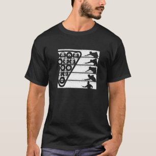 T-shirt Piscine graphique rétro Billard Snooker Billard Cu