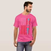 T-shirt Piscine Guy America Drapeau Maintenance Piscine (Devant entier)