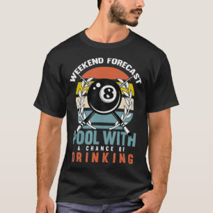 T-shirt Piscine Homme Avec Un Changement De Boisson 8 Ball
