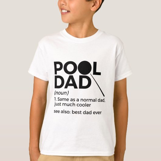 T-shirt Piscine papa Définition Drôle Billard Meilleur pap (Devant)