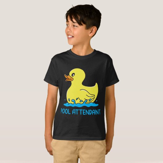 T-shirt Piscine - Sauveteur nage canard en caoutchouc cu (Devant entier)